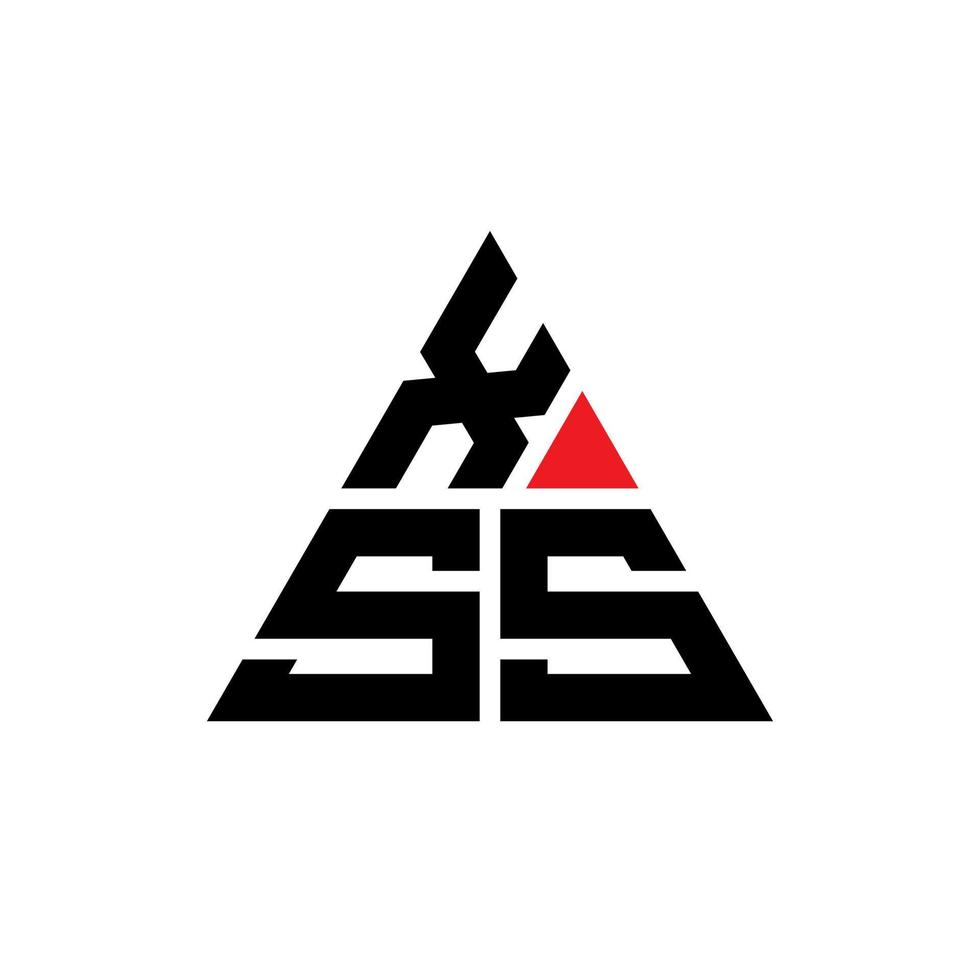 xss driehoek brief logo ontwerp met driehoekige vorm. xss driehoek logo ontwerp monogram. xss driehoek vector logo sjabloon met rode kleur. xss driehoekig logo eenvoudig, elegant en luxueus logo.