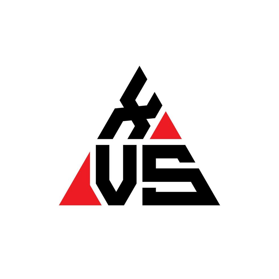 xvs driehoek brief logo ontwerp met driehoekige vorm. xvs driehoek logo ontwerp monogram. xvs driehoek vector logo sjabloon met rode kleur. xvs driehoekig logo eenvoudig, elegant en luxueus logo.