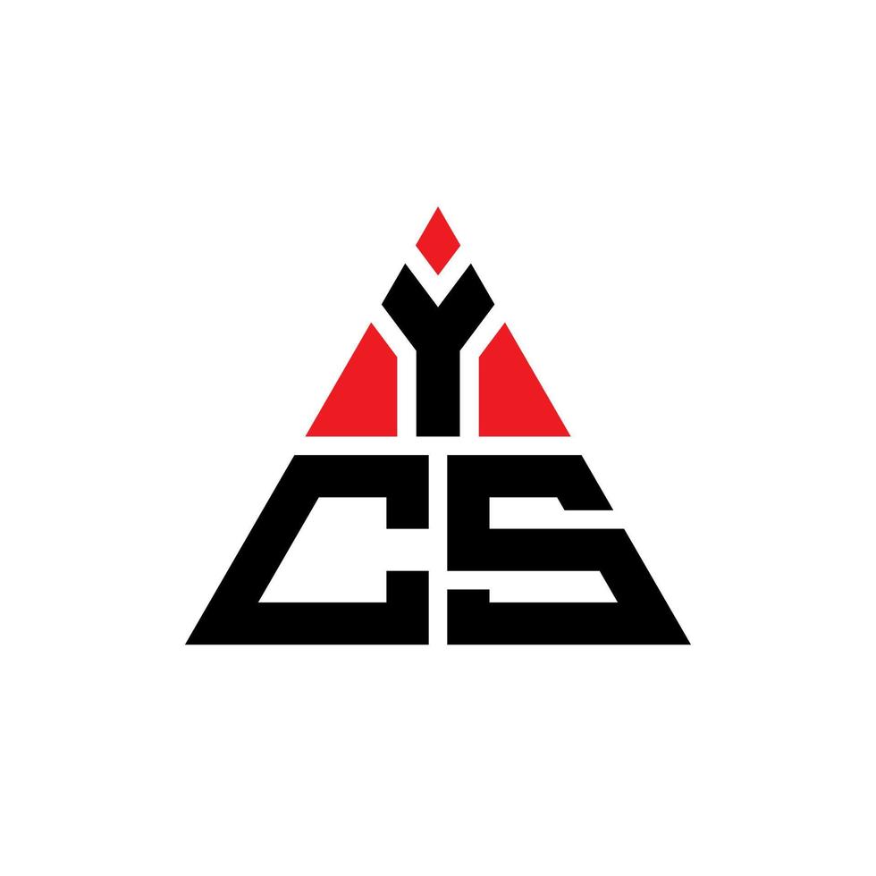 ycs driehoek brief logo ontwerp met driehoekige vorm. ycs driehoek logo ontwerp monogram. ycs driehoek vector logo sjabloon met rode kleur. ycs driehoekig logo eenvoudig, elegant en luxueus logo.