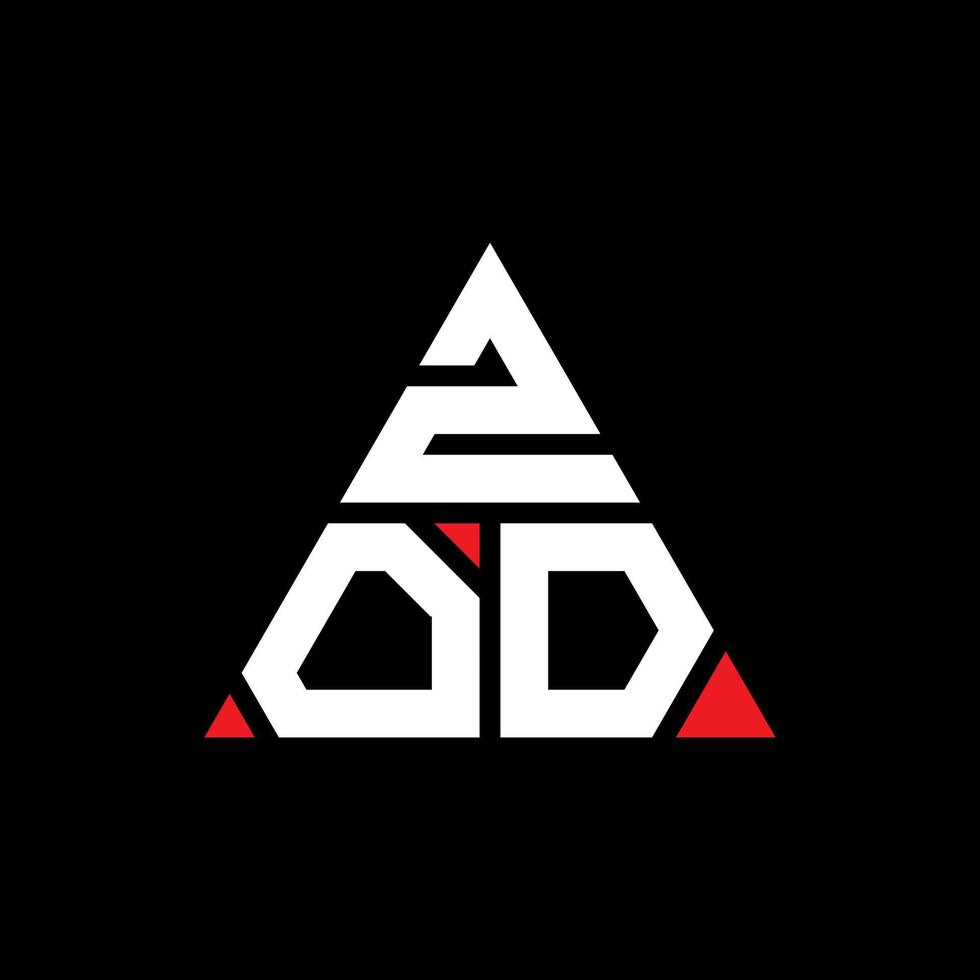zod driehoek brief logo ontwerp met driehoekige vorm. zod driehoek logo ontwerp monogram. zod driehoek vector logo sjabloon met rode kleur. zod driehoekig logo eenvoudig, elegant en luxueus logo.