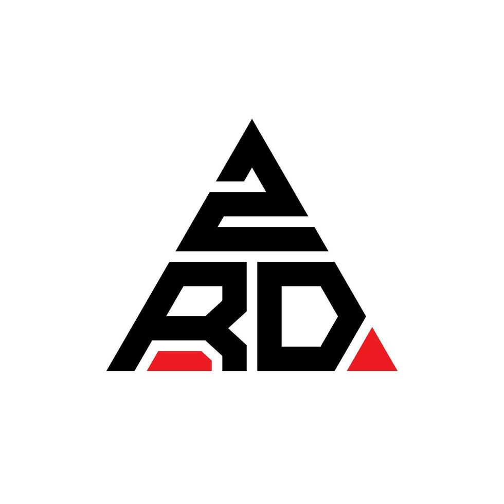 zrd driehoek brief logo ontwerp met driehoekige vorm. zrd driehoek logo ontwerp monogram. zrd driehoek vector logo sjabloon met rode kleur. zrd driehoekig logo eenvoudig, elegant en luxueus logo.