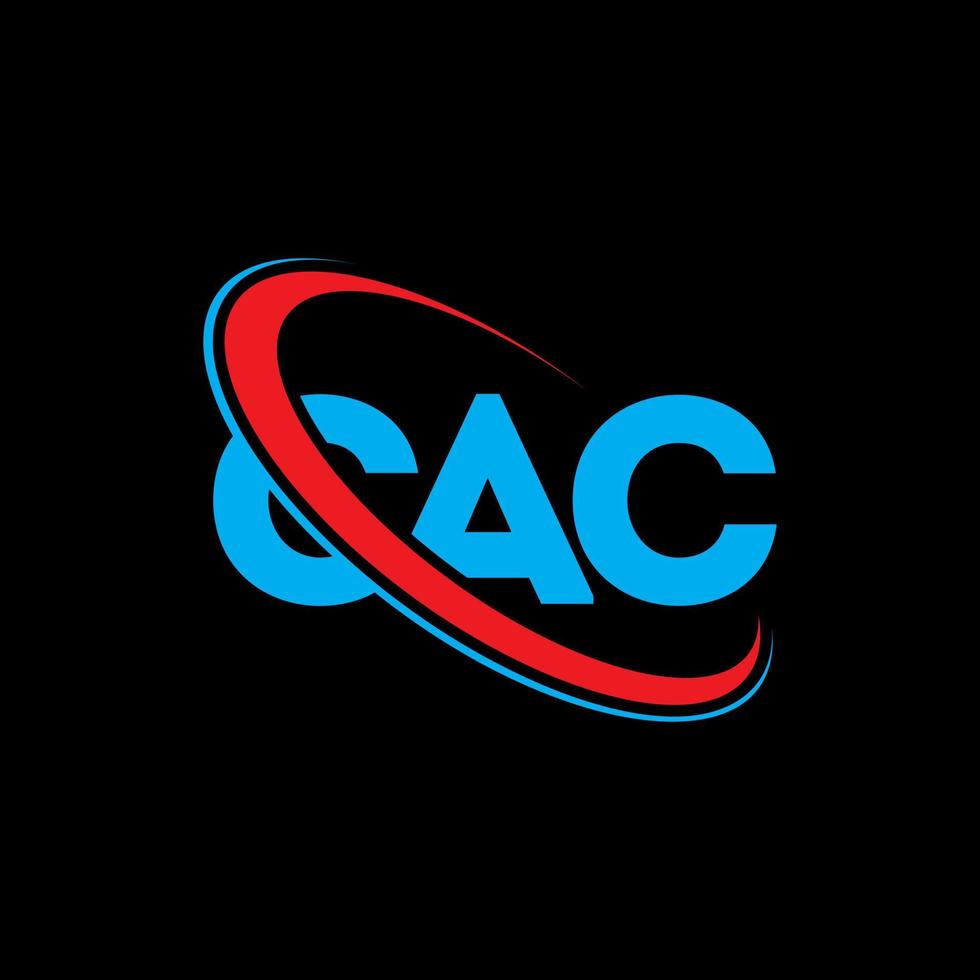 cac-logo. ca brief. cac brief logo ontwerp. initialen cac logo gekoppeld aan cirkel en hoofdletter monogram logo. cac typografie voor technologie, business en onroerend goed merk. vector