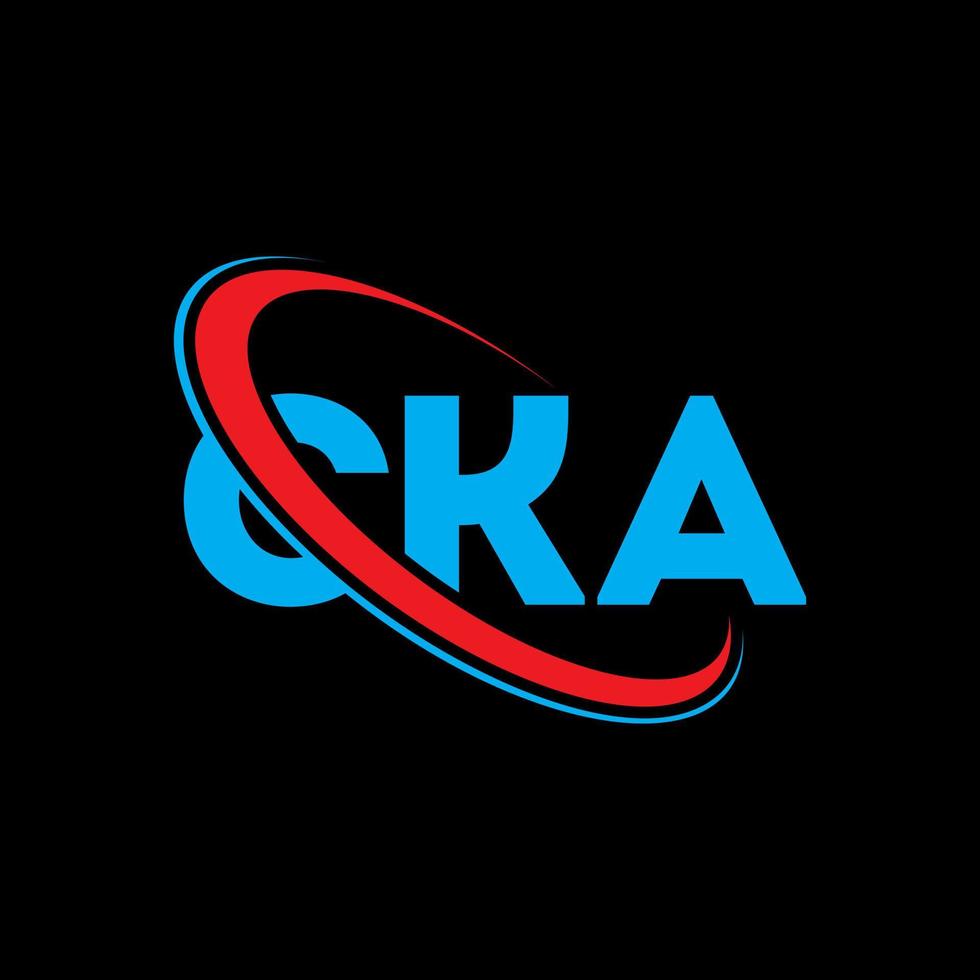 cka-logo. cka brief. cka brief logo ontwerp. initialen cka-logo gekoppeld aan cirkel en monogram-logo in hoofdletters. cka typografie voor technologie, zaken en onroerend goed merk. vector