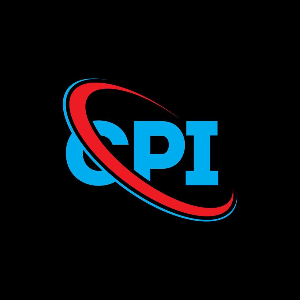 cpi-logo. cpi brief. cpi brief logo ontwerp. initialen cpi logo gekoppeld aan cirkel en hoofdletter monogram logo. cpi-typografie voor technologie, zaken en onroerend goed merk. vector