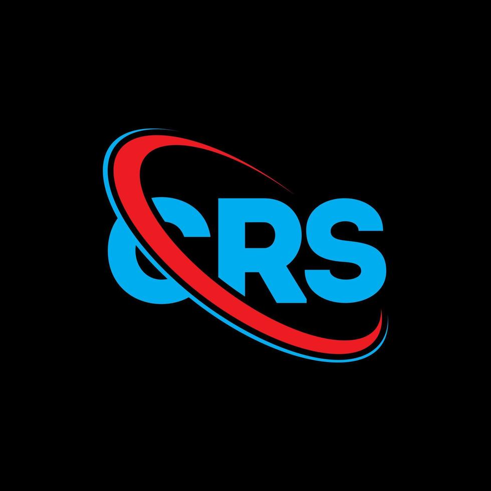 crs-logo. crs brief. crs brief logo ontwerp. initialen crs-logo gekoppeld aan cirkel en monogram-logo in hoofdletters. crs typografie voor technologie, zaken en onroerend goed merk. vector