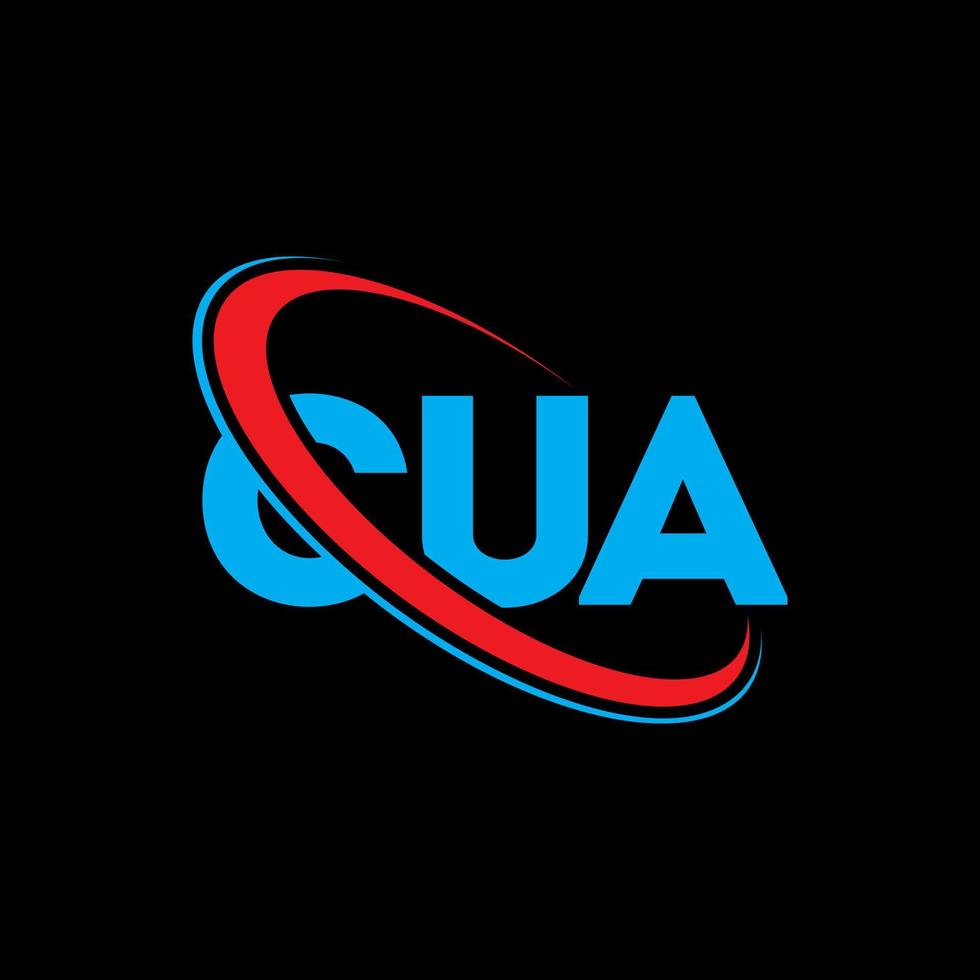 cua-logo. cue brief. cua brief logo ontwerp. initialen cua logo gekoppeld aan cirkel en hoofdletter monogram logo. cua typografie voor technologie, zaken en onroerend goed merk. vector