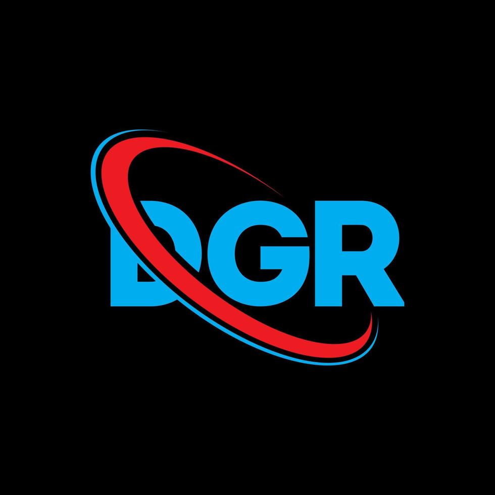 dgr-logo. dg brief. dgr brief logo ontwerp. initialen dgr-logo gekoppeld aan cirkel en monogram-logo in hoofdletters. dgr typografie voor technologie, business en onroerend goed merk. vector