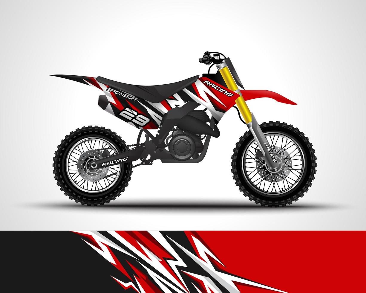 motocross wrap sticker vector