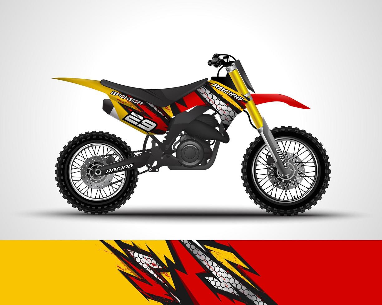 motorcross vinyl sticker vector