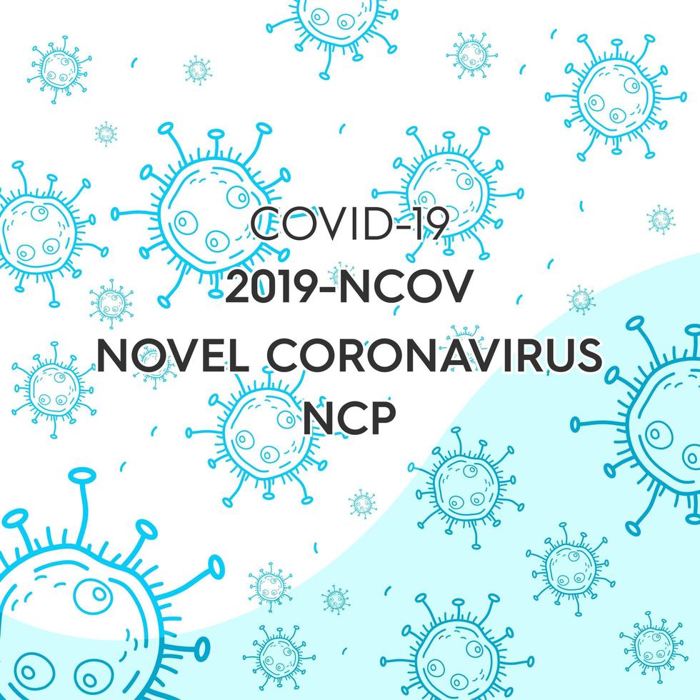 blauwe coronavirus achtergrond vector