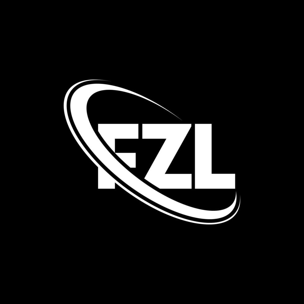 fzl-logo. fzl brief. fzl brief logo ontwerp. initialen fzl-logo gekoppeld aan cirkel en monogram-logo in hoofdletters. fzl typografie voor technologie, zaken en onroerend goed merk. vector