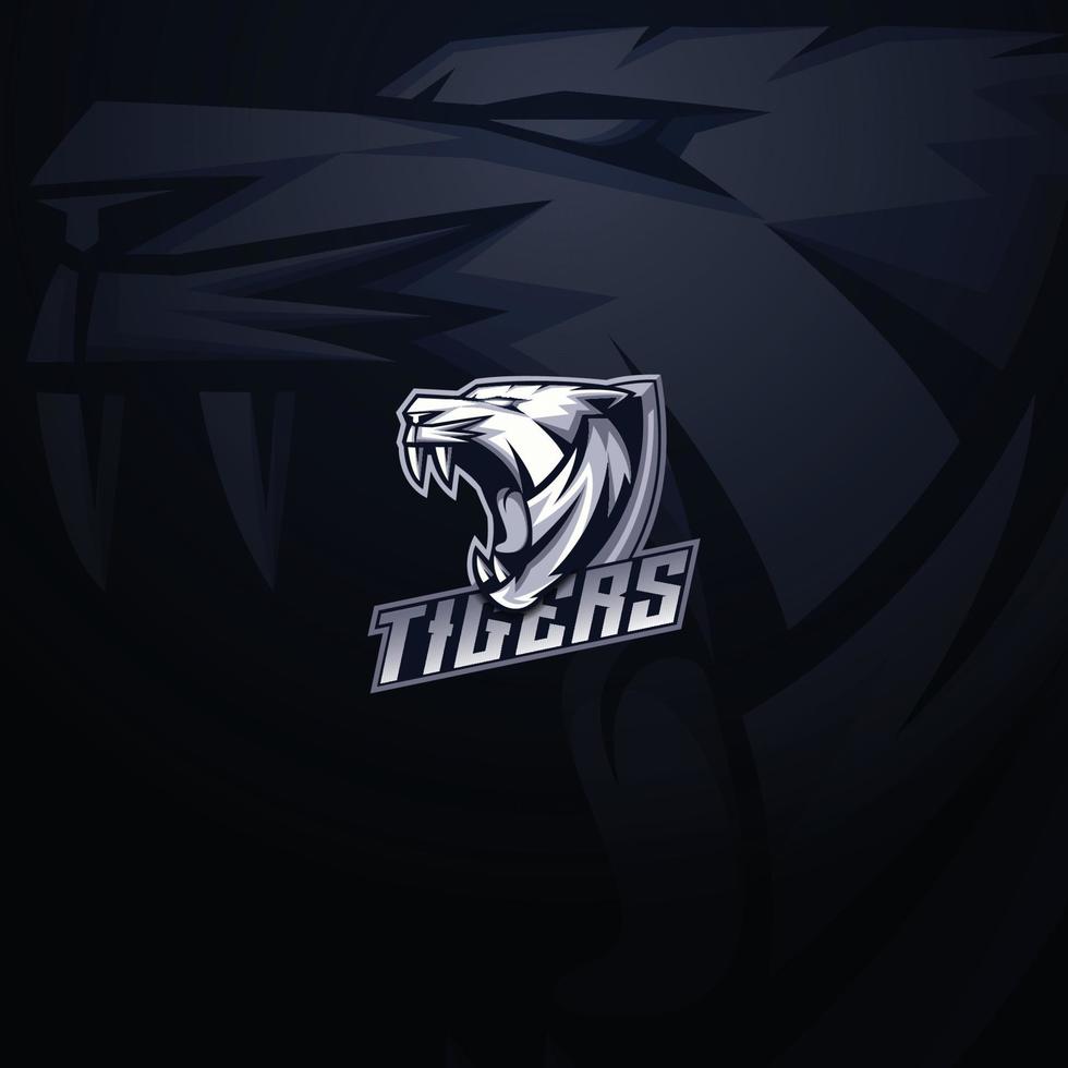 tijgers mascotte beste logo-ontwerp goed gebruik voor symbool identiteit embleem badge en meer vector