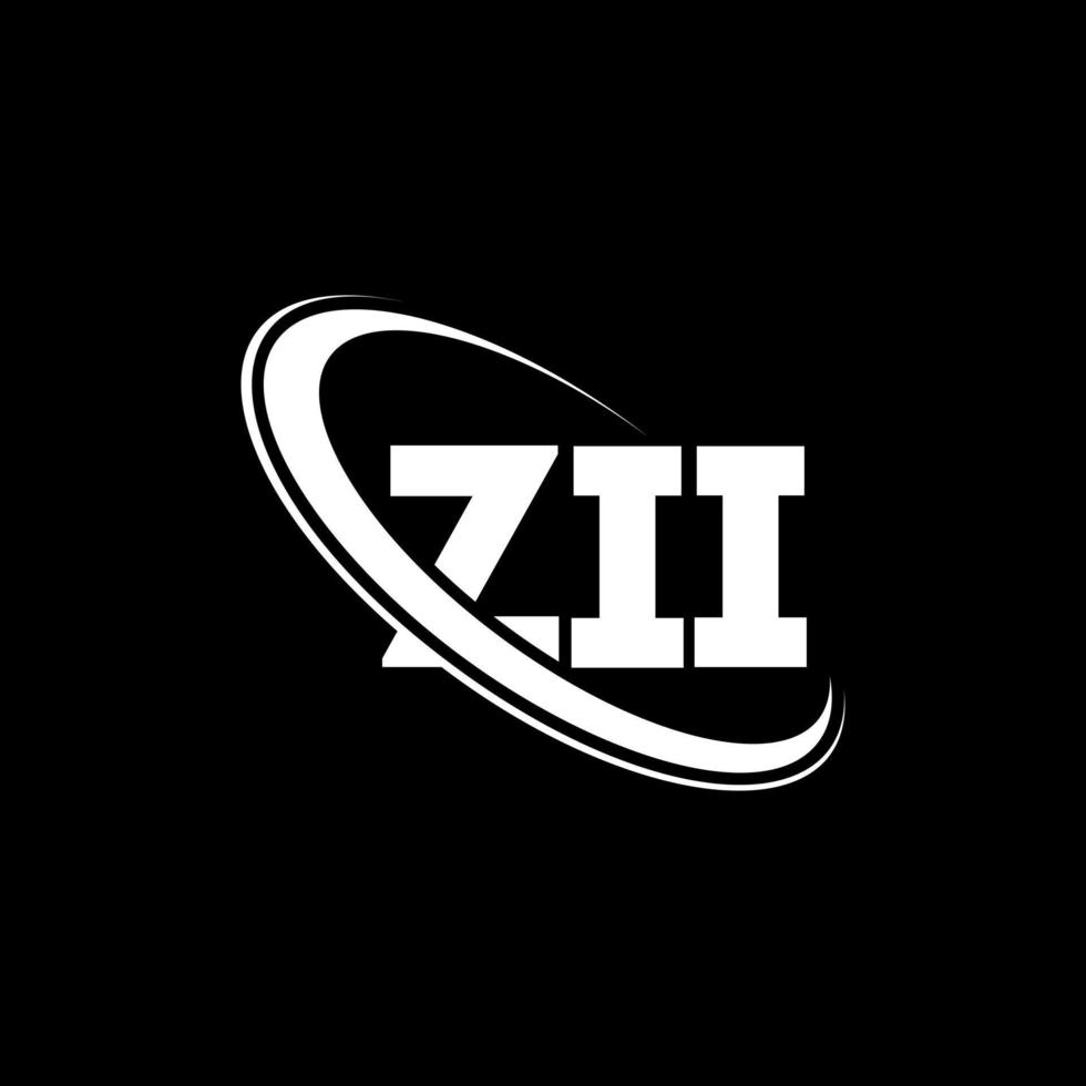 zii-logo. zii brief. zii brief logo ontwerp. initialen zii-logo gekoppeld aan cirkel en monogram-logo in hoofdletters. zii typografie voor technologie, zaken en onroerend goed merk. vector