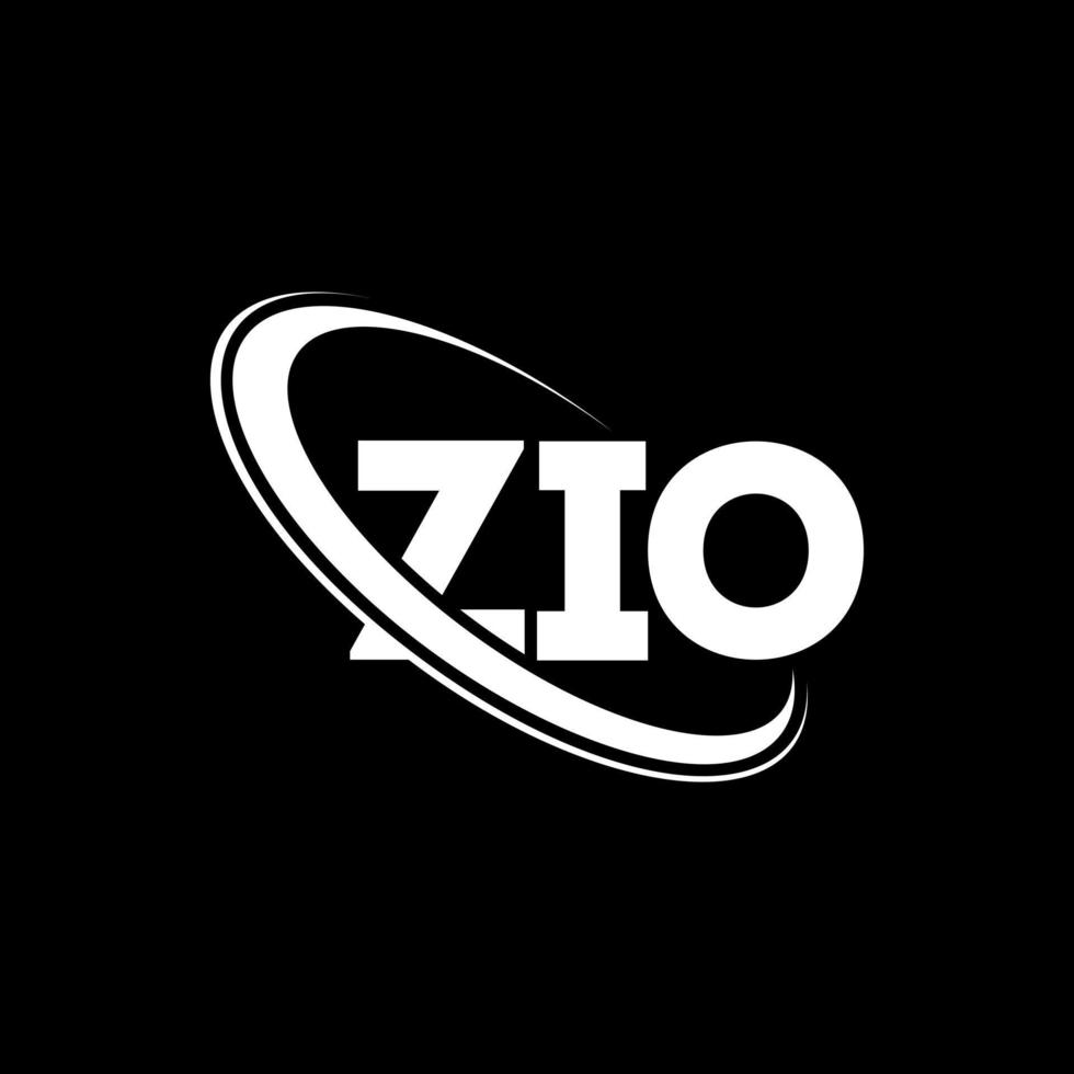 zio-logo. zio brief. zio brief logo ontwerp. initialen zio-logo gekoppeld aan cirkel en monogram-logo in hoofdletters. zio typografie voor technologie, zaken en onroerend goed merk. vector