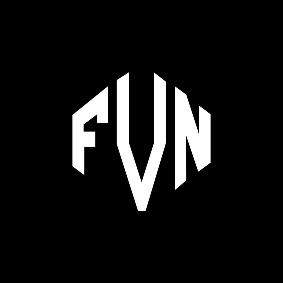 fvn letter logo-ontwerp met veelhoekvorm. fvn logo-ontwerp met veelhoek en kubusvorm. fvn zeshoek vector logo sjabloon witte en zwarte kleuren. fvn-monogram, bedrijfs- en onroerendgoedlogo.