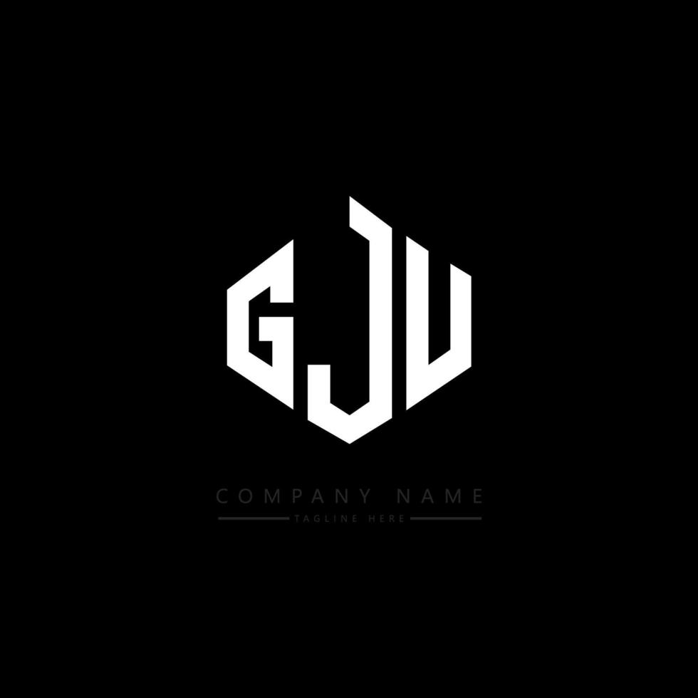 gju letter logo-ontwerp met veelhoekvorm. gju veelhoek en kubusvorm logo-ontwerp. gju zeshoek vector logo sjabloon witte en zwarte kleuren. gju-monogram, bedrijfs- en onroerendgoedlogo.
