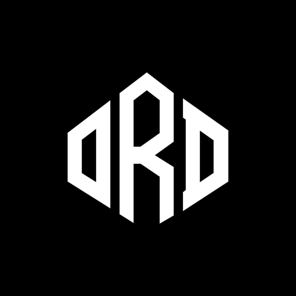 ord letter logo-ontwerp met veelhoekvorm. ord veelhoek en kubusvorm logo-ontwerp. ord zeshoek vector logo sjabloon witte en zwarte kleuren. ord monogram, business en onroerend goed logo.