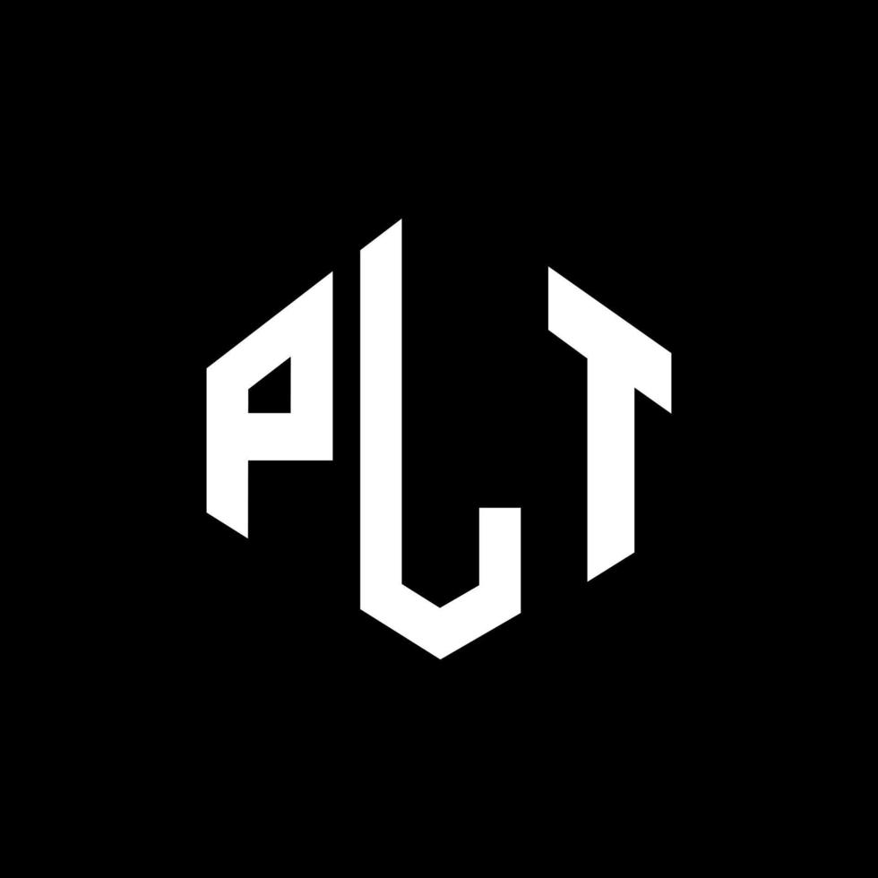 plt letter logo-ontwerp met veelhoekvorm. plt veelhoek en kubusvorm logo-ontwerp. plt zeshoek vector logo sjabloon witte en zwarte kleuren. plt monogram, bedrijfs- en onroerend goed logo.