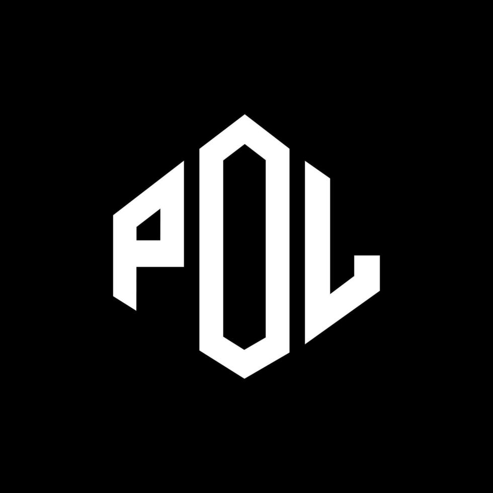 pol letter logo-ontwerp met veelhoekvorm. pol veelhoek en kubusvorm logo-ontwerp. pol zeshoek vector logo sjabloon witte en zwarte kleuren. pol monogram, business en onroerend goed logo.