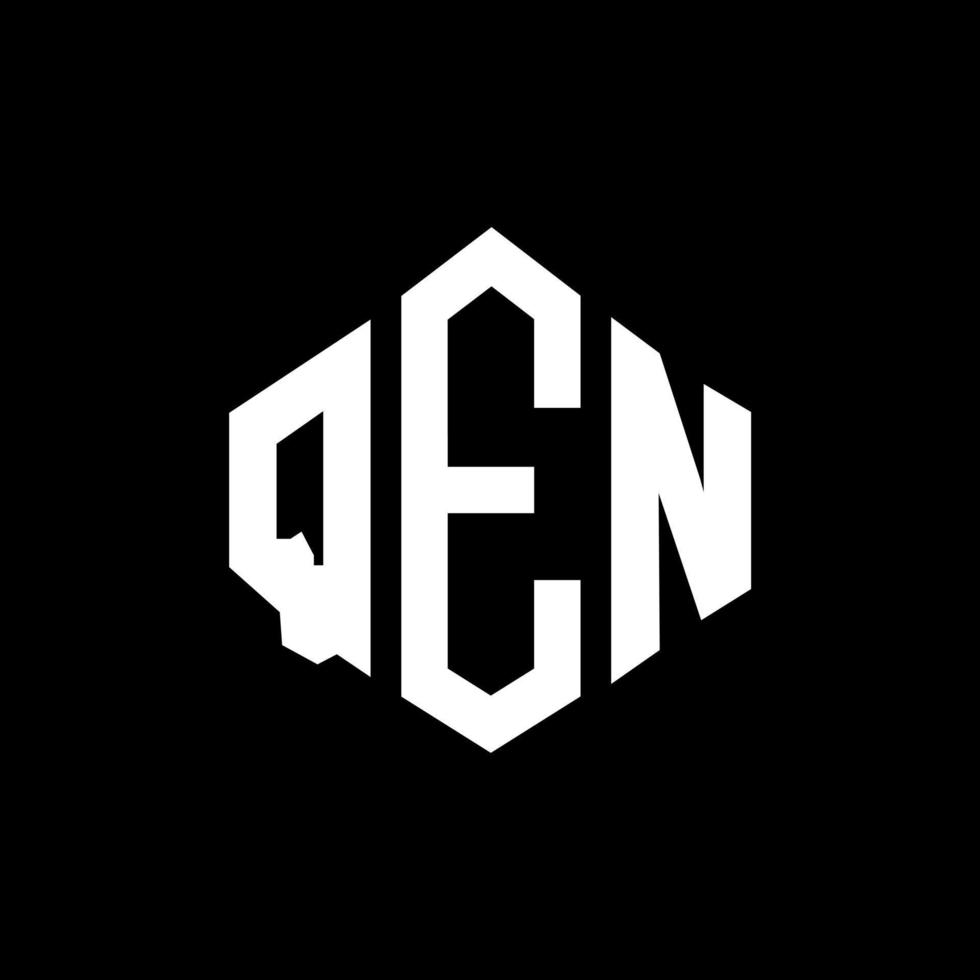 Qen letter logo-ontwerp met veelhoekvorm. qen veelhoek en kubusvorm logo-ontwerp. qen zeshoek vector logo sjabloon witte en zwarte kleuren. qen monogram, bedrijfs- en onroerend goed logo.