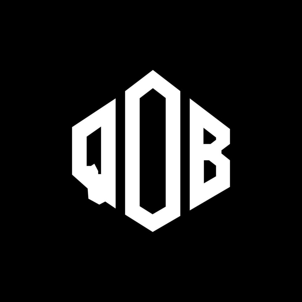 qob letter logo-ontwerp met veelhoekvorm. qob veelhoek en kubusvorm logo-ontwerp. qob zeshoek vector logo sjabloon witte en zwarte kleuren. qob-monogram, bedrijfs- en onroerendgoedlogo.