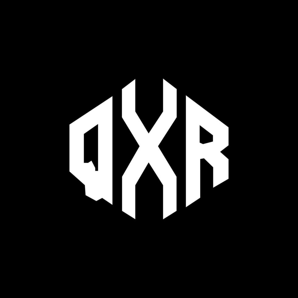 qxr letter logo-ontwerp met veelhoekvorm. qxr veelhoek en kubusvorm logo-ontwerp. qxr zeshoek vector logo sjabloon witte en zwarte kleuren. qxr monogram, bedrijfs- en onroerend goed logo.