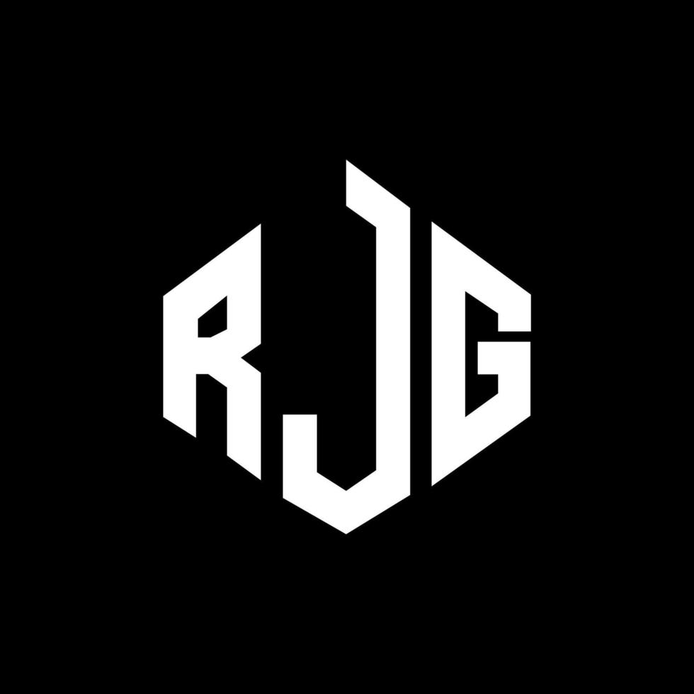 rjg letter logo-ontwerp met veelhoekvorm. rjg veelhoek en kubusvorm logo-ontwerp. rjg zeshoek vector logo sjabloon witte en zwarte kleuren. rjg-monogram, bedrijfs- en onroerendgoedlogo.