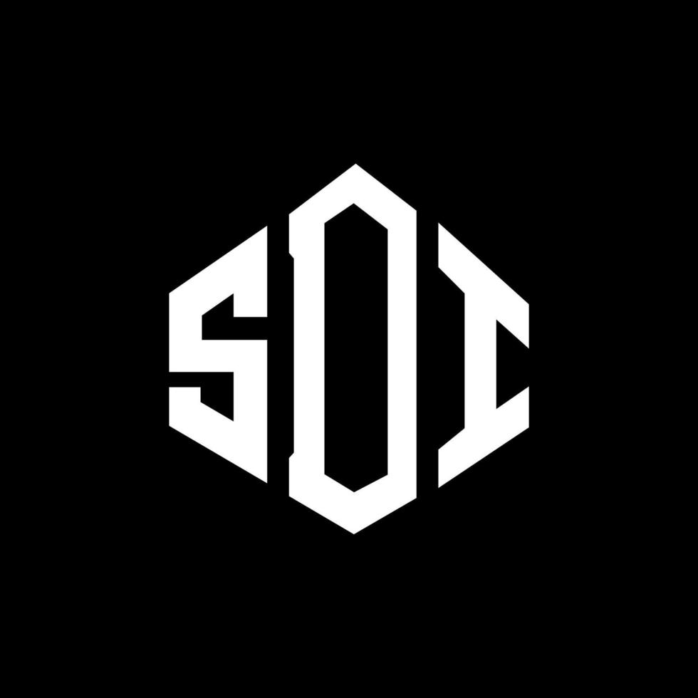 sdi-letterlogo-ontwerp met veelhoekvorm. sdi veelhoek en kubusvorm logo-ontwerp. sdi zeshoek vector logo sjabloon witte en zwarte kleuren. sdi-monogram, bedrijfs- en onroerendgoedlogo.