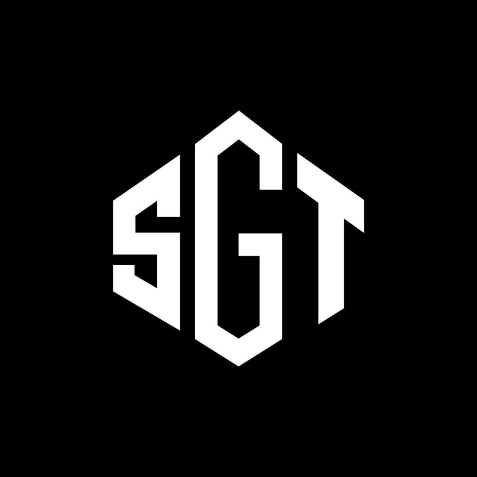 sgt letter logo-ontwerp met veelhoekvorm. sgt veelhoek en kubusvorm logo-ontwerp. sgt zeshoek vector logo sjabloon witte en zwarte kleuren. sgt-monogram, bedrijfs- en onroerendgoedlogo.