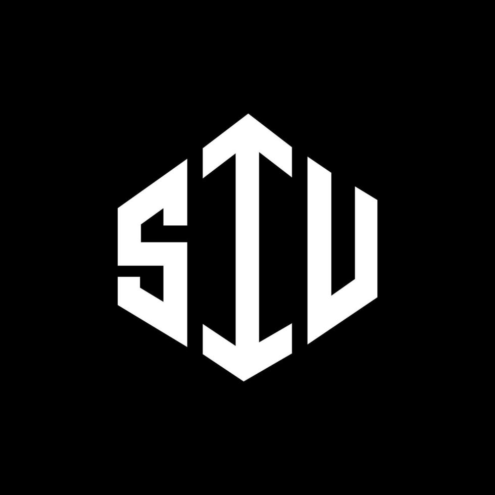 siu letter logo-ontwerp met veelhoekvorm. siu veelhoek en kubusvorm logo-ontwerp. siu zeshoek vector logo sjabloon witte en zwarte kleuren. siu monogram, business en onroerend goed logo.