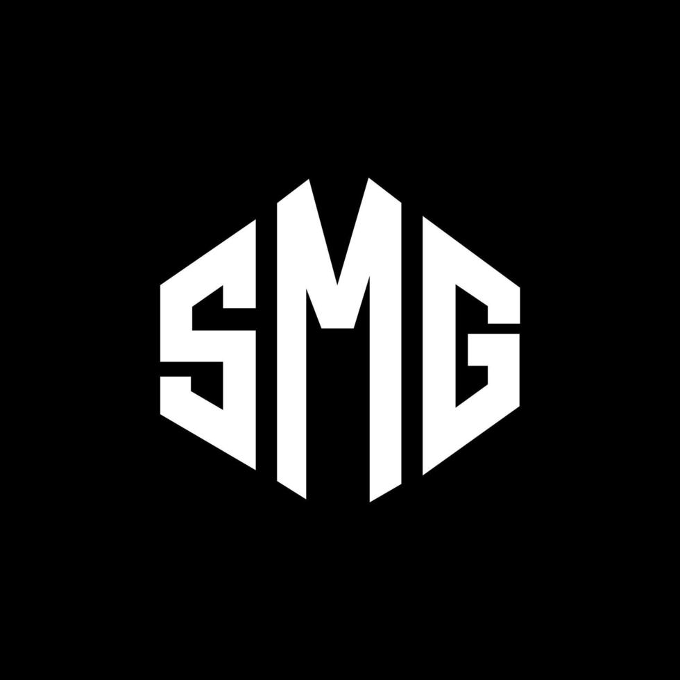 smg letter logo-ontwerp met veelhoekvorm. smg veelhoek en kubusvorm logo-ontwerp. smg zeshoek vector logo sjabloon witte en zwarte kleuren. smg-monogram, bedrijfs- en onroerendgoedlogo.