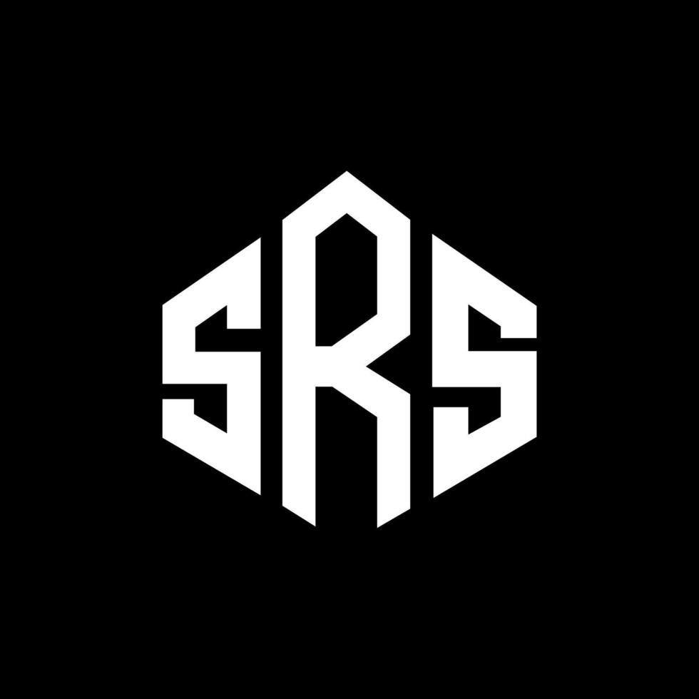 srs letter logo-ontwerp met veelhoekvorm. srs veelhoek en kubusvorm logo-ontwerp. srs zeshoek vector logo sjabloon witte en zwarte kleuren. srs-monogram, bedrijfs- en onroerendgoedlogo.