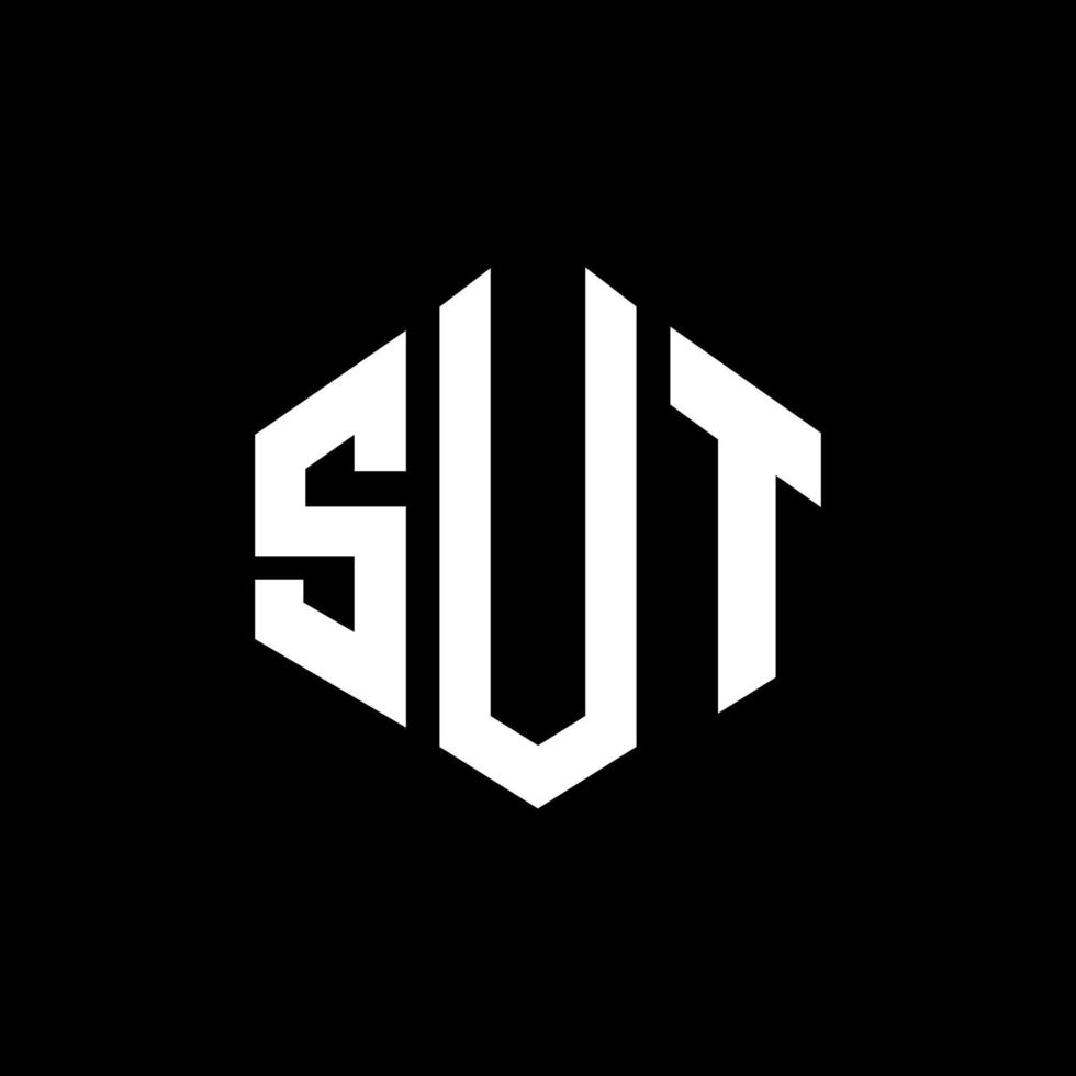 sut letter logo-ontwerp met veelhoekvorm. sut veelhoek en kubusvorm logo-ontwerp. sut zeshoek vector logo sjabloon witte en zwarte kleuren. sut monogram, business en onroerend goed logo.