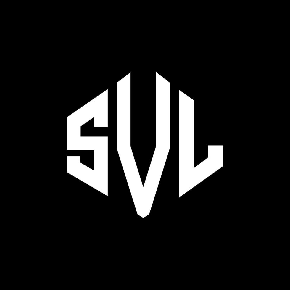 svl letter logo-ontwerp met veelhoekvorm. svl veelhoek en kubusvorm logo-ontwerp. svl zeshoek vector logo sjabloon witte en zwarte kleuren. svl-monogram, bedrijfs- en onroerendgoedlogo.