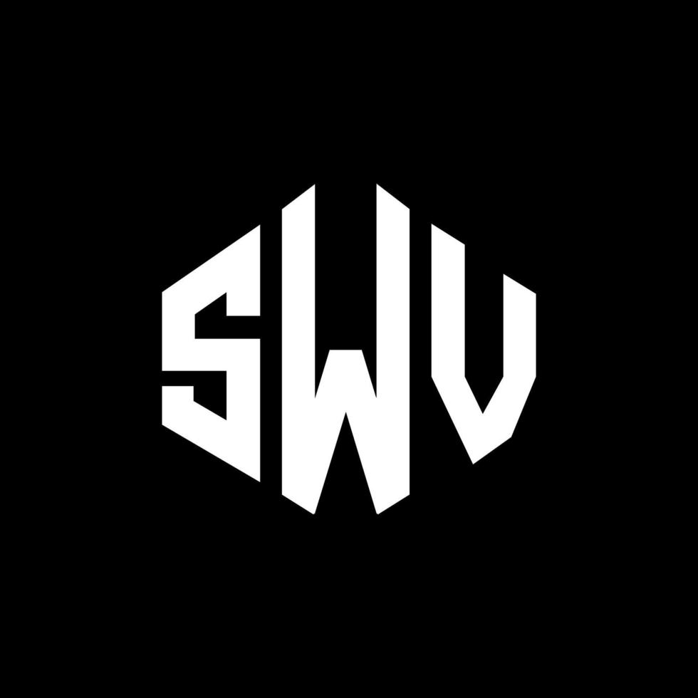 SWV-letterlogo-ontwerp met veelhoekvorm. swv veelhoek en kubusvorm logo-ontwerp. SWV zeshoek vector logo sjabloon witte en zwarte kleuren. SWV-monogram, bedrijfs- en onroerendgoedlogo.