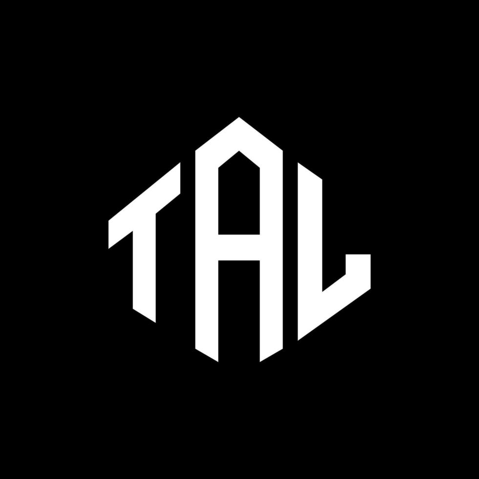 tal letter logo-ontwerp met veelhoekvorm. tal veelhoek en kubusvorm logo-ontwerp. tal zeshoek vector logo sjabloon witte en zwarte kleuren. tal monogram, business en onroerend goed logo.