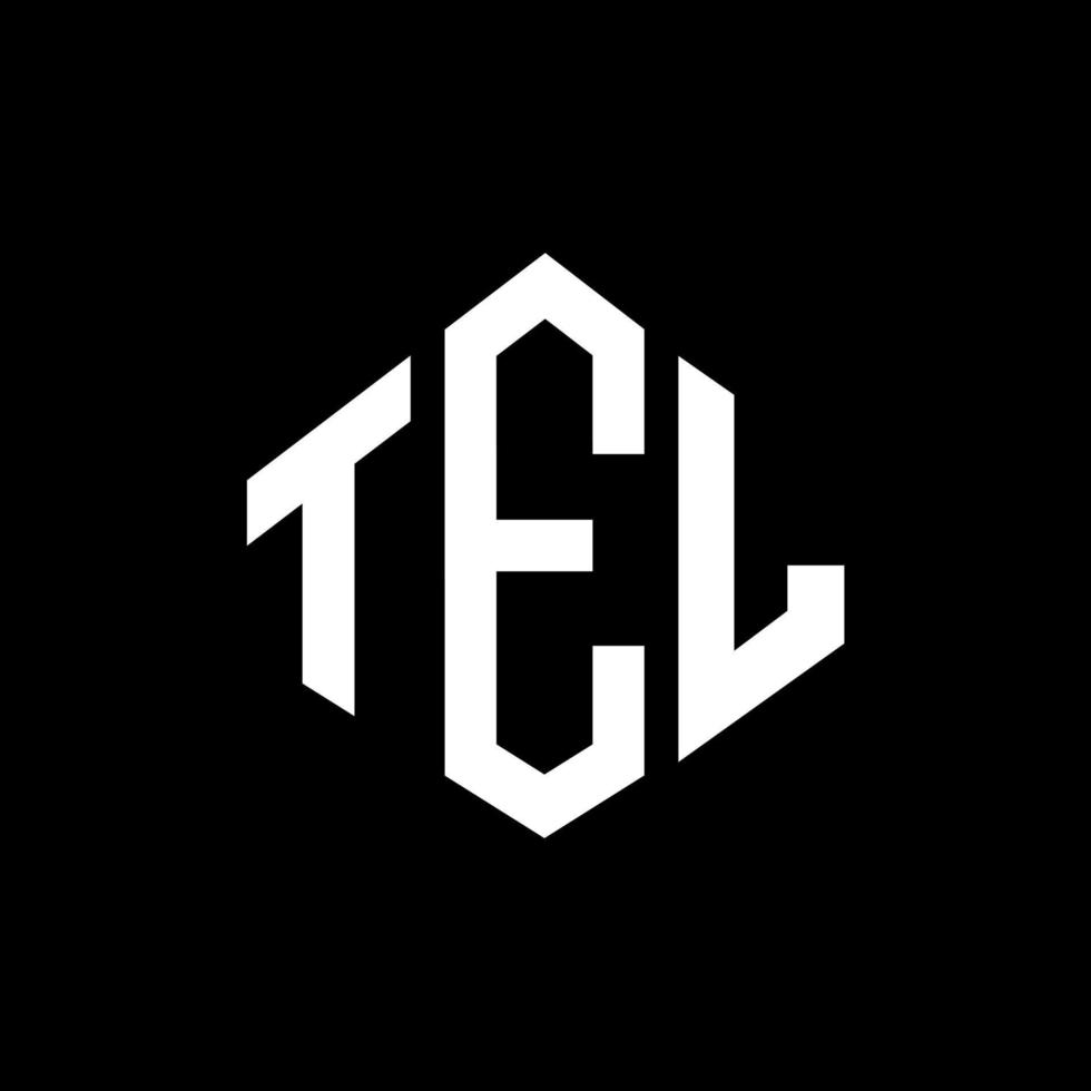 tel letter logo-ontwerp met veelhoekvorm. tel veelhoek en kubusvorm logo-ontwerp. tel zeshoek vector logo sjabloon witte en zwarte kleuren. tel monogram, bedrijfs- en onroerend goed logo.