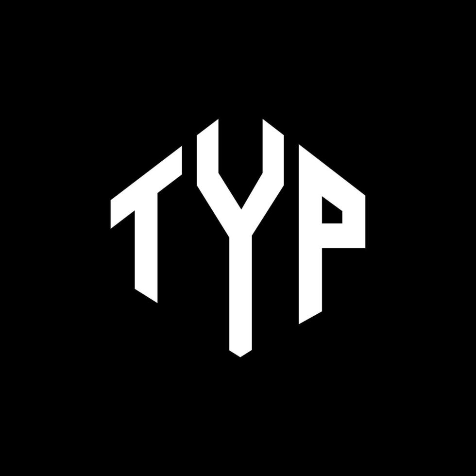 typ letter logo-ontwerp met veelhoekvorm. typ veelhoek en kubusvorm logo-ontwerp. typ zeshoek vector logo sjabloon witte en zwarte kleuren. typ monogram, bedrijfs- en onroerend goed logo.