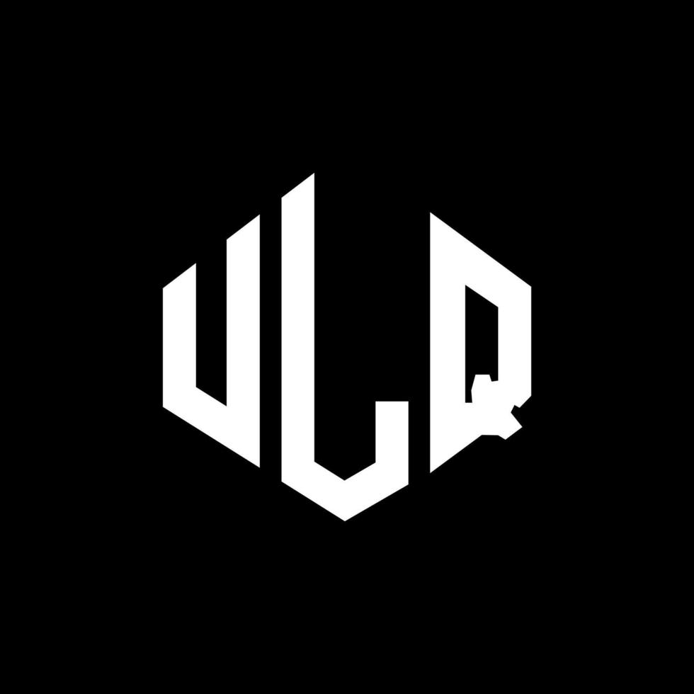 ulq letter logo-ontwerp met veelhoekvorm. ulq veelhoek en kubusvorm logo-ontwerp. ulq zeshoek vector logo sjabloon witte en zwarte kleuren. ulq-monogram, bedrijfs- en onroerendgoedlogo.