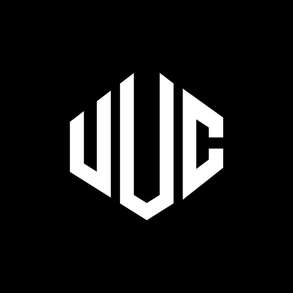 uuc letter logo-ontwerp met veelhoekvorm. uuc veelhoek en kubusvorm logo-ontwerp. uuc zeshoek vector logo sjabloon witte en zwarte kleuren. uuc monogram, bedrijfs- en onroerend goed logo.