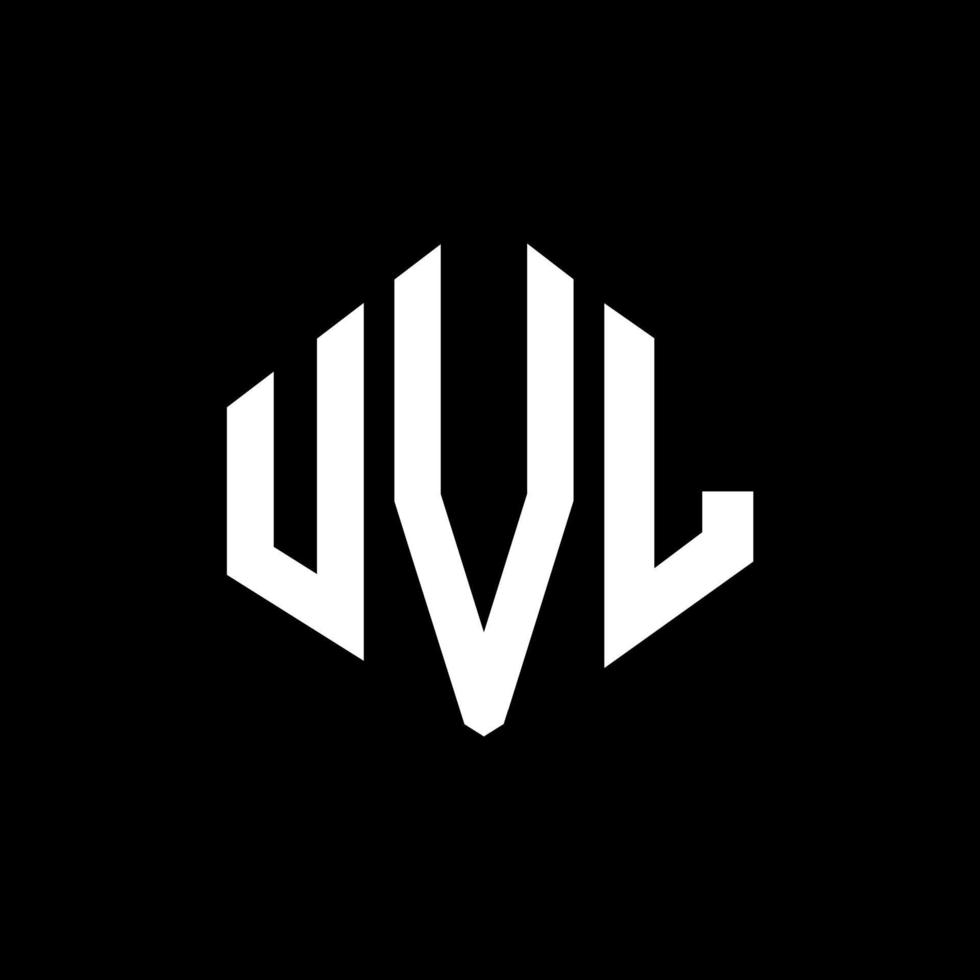 uvl letter logo-ontwerp met veelhoekvorm. uvl veelhoek en kubusvorm logo-ontwerp. uvl zeshoek vector logo sjabloon witte en zwarte kleuren. uvl-monogram, bedrijfs- en onroerendgoedlogo.