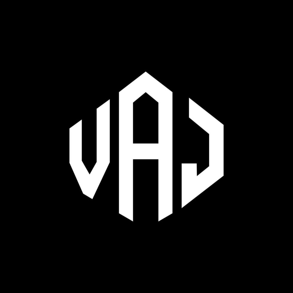 vaj letter logo-ontwerp met veelhoekvorm. vaj veelhoek en kubusvorm logo-ontwerp. vaj zeshoek vector logo sjabloon witte en zwarte kleuren. vaj monogram, bedrijfs- en onroerend goed logo.