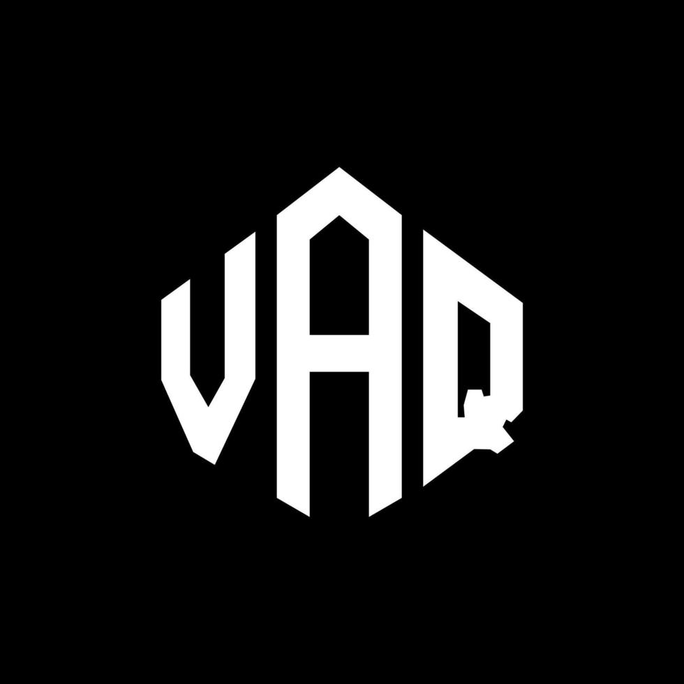 vaq letter logo-ontwerp met veelhoekvorm. vaq veelhoek en kubusvorm logo-ontwerp. vaq zeshoek vector logo sjabloon witte en zwarte kleuren. vaq monogram, bedrijfs- en onroerend goed logo.