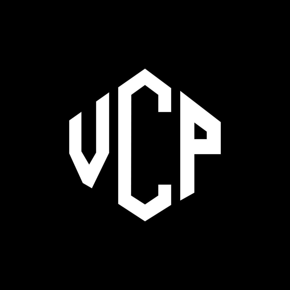 vcp-letterlogo-ontwerp met veelhoekvorm. vcp veelhoek en kubusvorm logo-ontwerp. vcp zeshoek vector logo sjabloon witte en zwarte kleuren. vcp-monogram, bedrijfs- en onroerendgoedlogo.