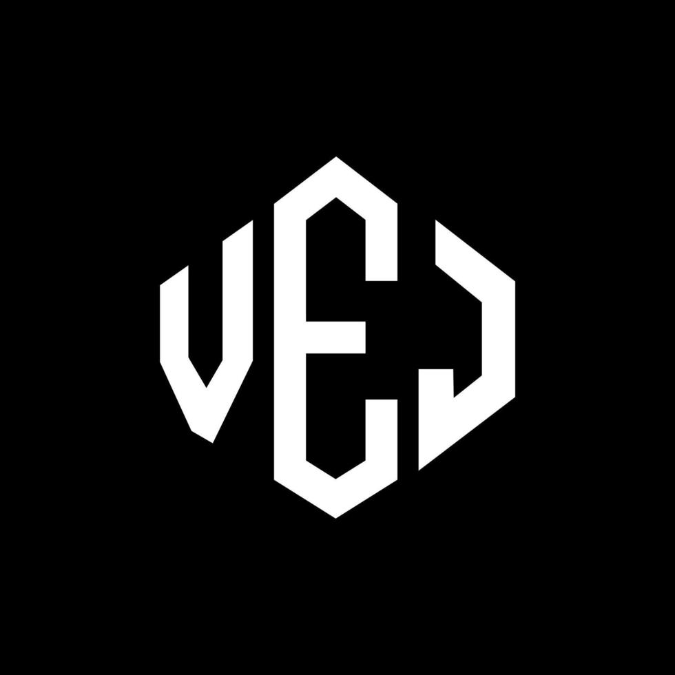 vej letter logo-ontwerp met veelhoekvorm. vej veelhoek en kubusvorm logo-ontwerp. vej zeshoek vector logo sjabloon witte en zwarte kleuren. vej monogram, business en onroerend goed logo.