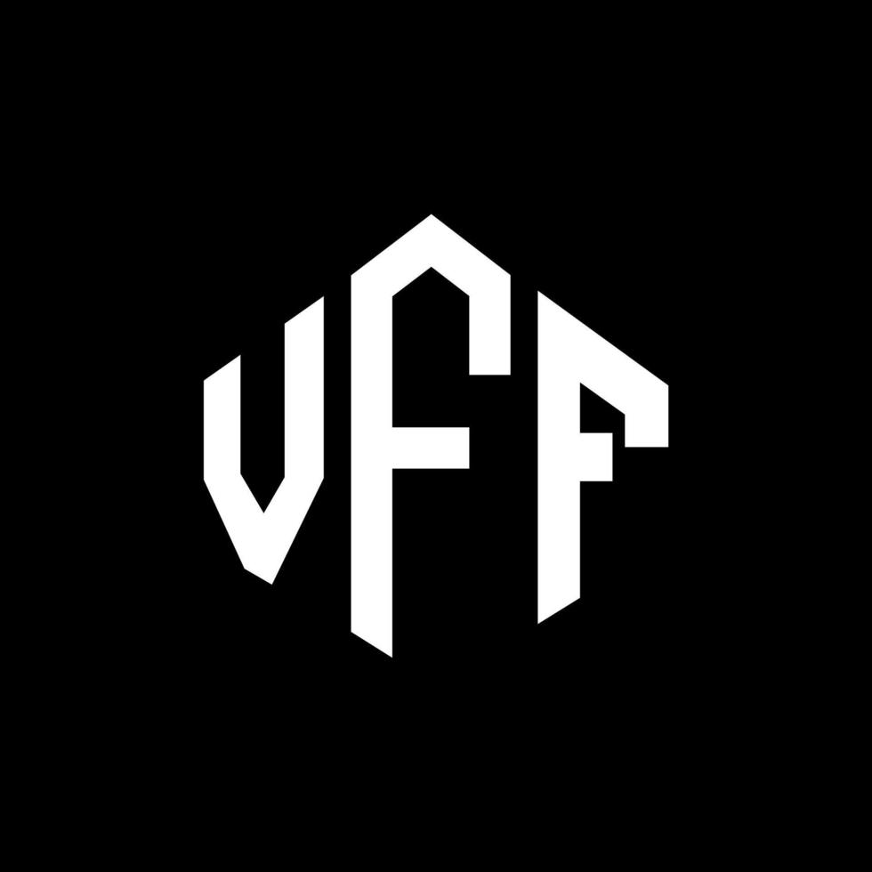 vff letter logo-ontwerp met veelhoekvorm. vff veelhoek en kubusvorm logo-ontwerp. vff zeshoek vector logo sjabloon witte en zwarte kleuren. vff-monogram, bedrijfs- en onroerendgoedlogo.