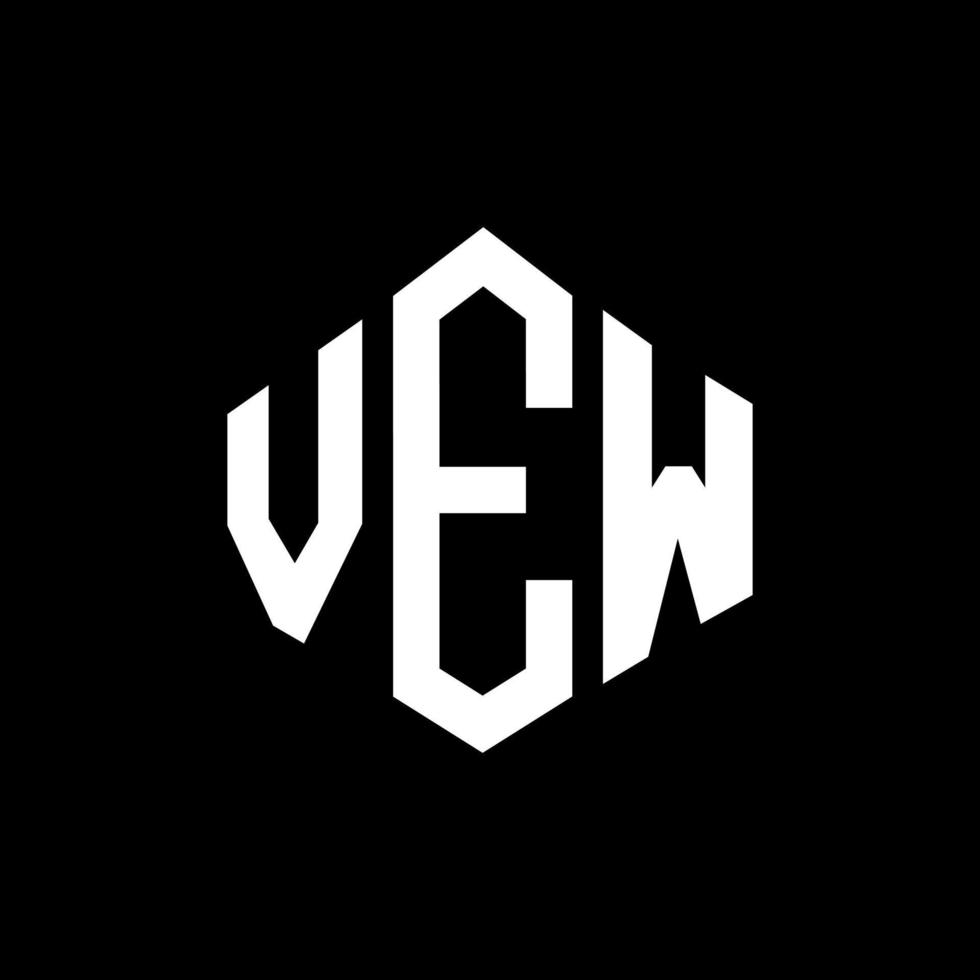 vew letter logo-ontwerp met veelhoekvorm. vew veelhoek en kubusvorm logo-ontwerp. vew zeshoek vector logo sjabloon witte en zwarte kleuren. vew monogram, business en onroerend goed logo.