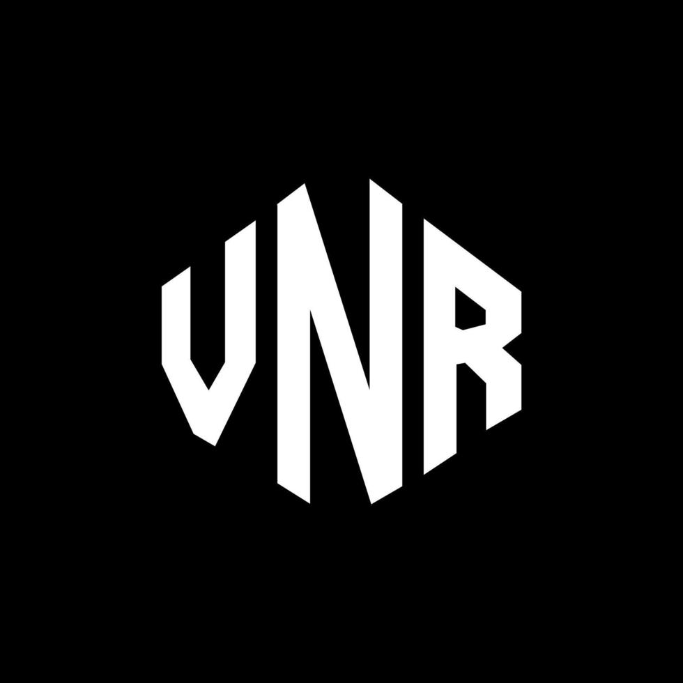 vnr letter logo-ontwerp met veelhoekvorm. vnr veelhoek en kubusvorm logo-ontwerp. vnr zeshoek vector logo sjabloon witte en zwarte kleuren. vnr monogram, bedrijfs- en onroerend goed logo.