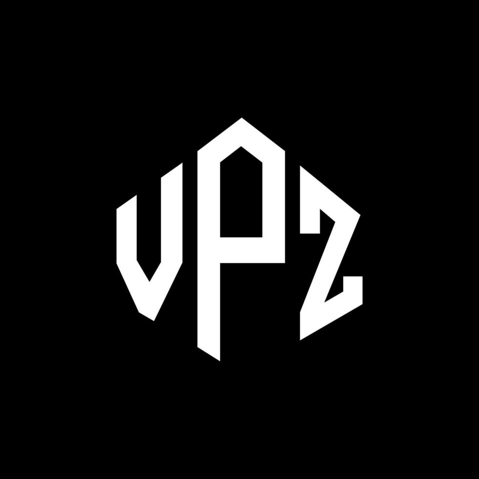 vpz letter logo-ontwerp met veelhoekvorm. vpz veelhoek en kubusvorm logo-ontwerp. vpz zeshoek vector logo sjabloon witte en zwarte kleuren. vpz-monogram, bedrijfs- en onroerendgoedlogo.