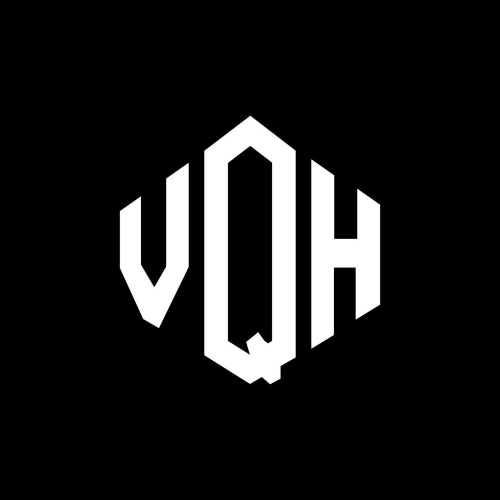 vqh letter logo-ontwerp met veelhoekvorm. vqh veelhoek en kubusvorm logo-ontwerp. vqh zeshoek vector logo sjabloon witte en zwarte kleuren. vqh monogram, business en onroerend goed logo.